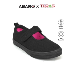 ABARO X TERAS 2622 Black School Shoes CanvasPre-School | Primary Girl 